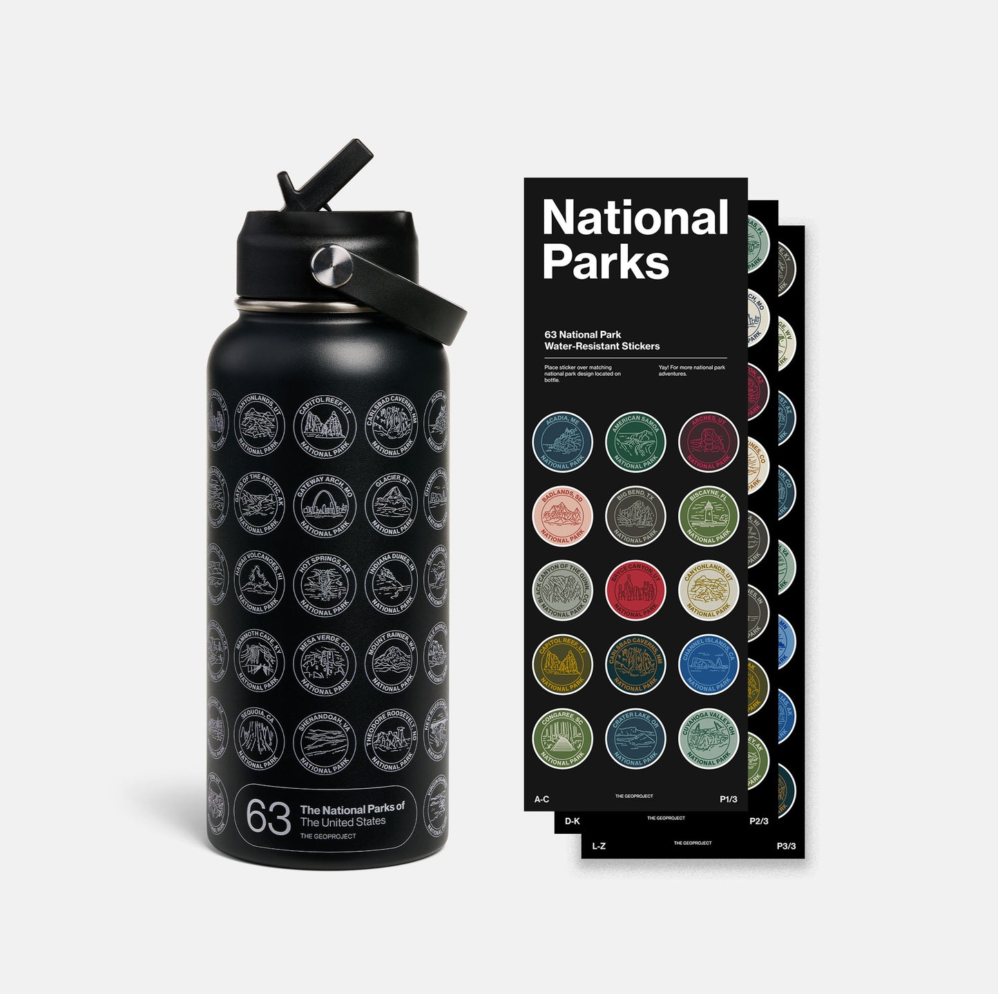 National Park Sticker Bottle