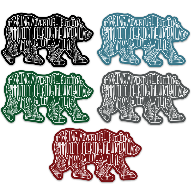Bear Motto Sticker Pack