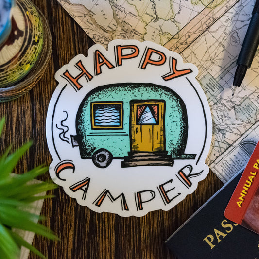 Happy Camper Sticker