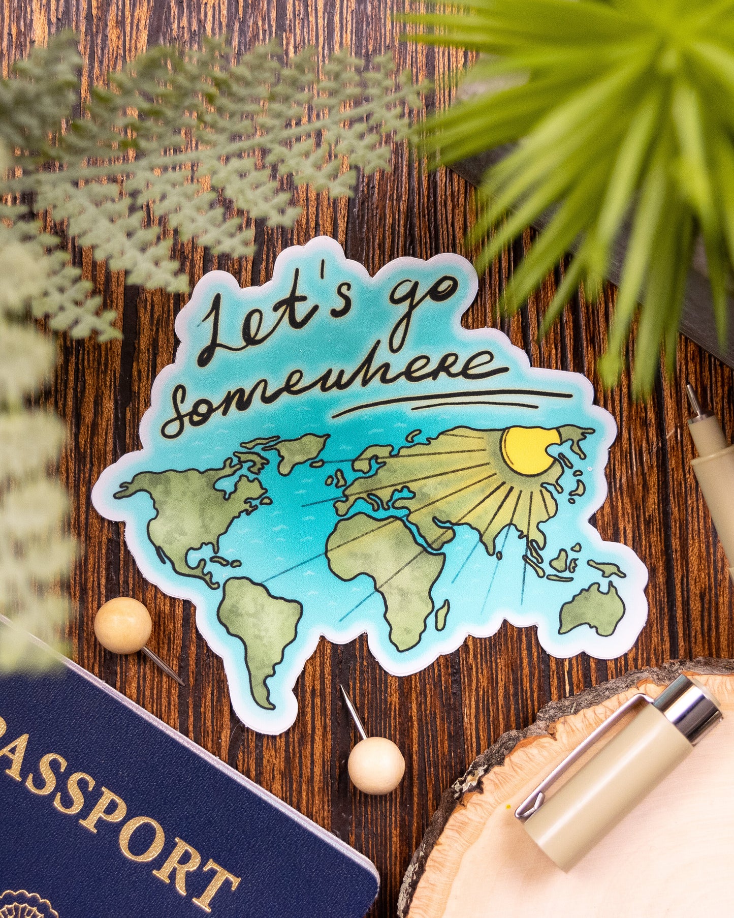 Let's Go Somewhere Sticker