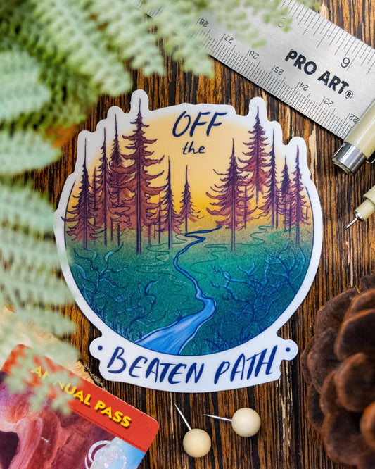Off The Beaten Path Sticker