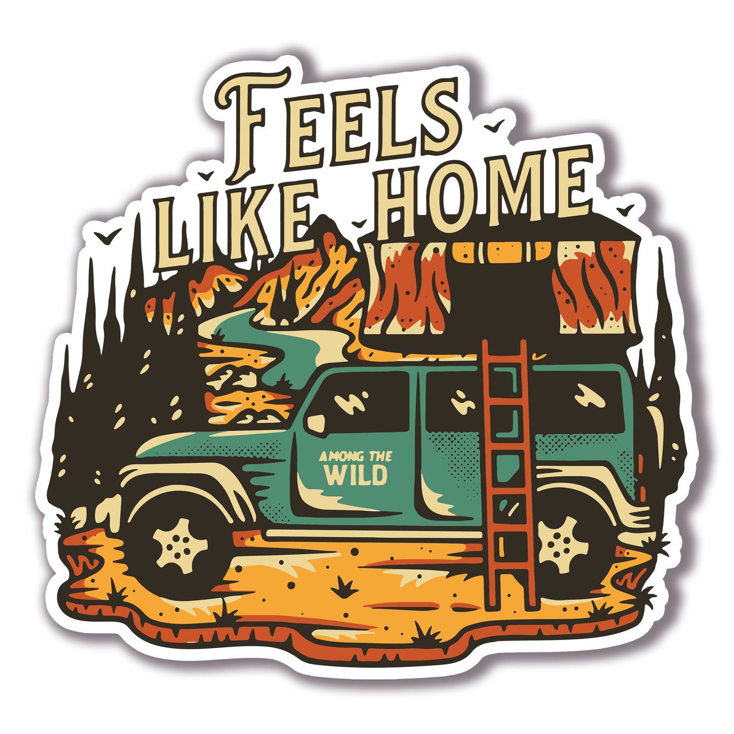 Feels Like Home Sticker