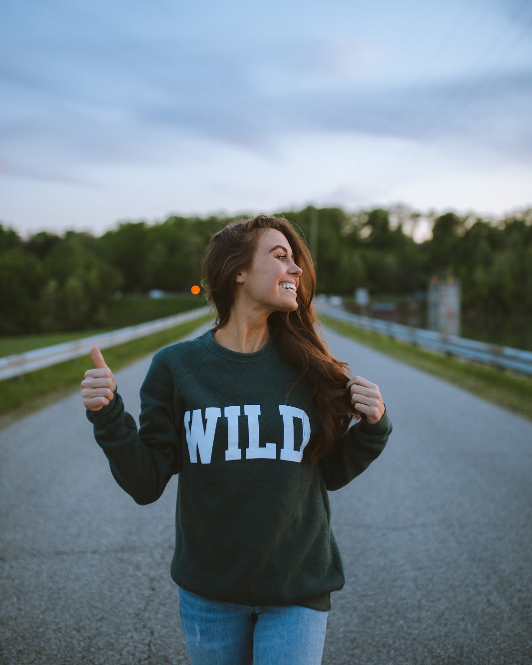 Wild Crewneck - Heather Forest