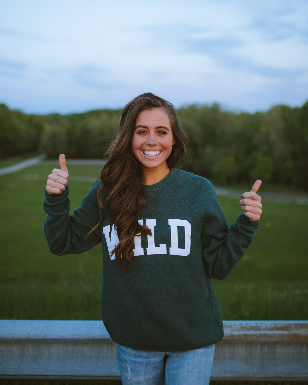 Wild Crewneck - Heather Forest