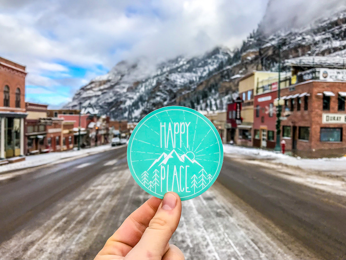 Happy Place Sticker - Teal