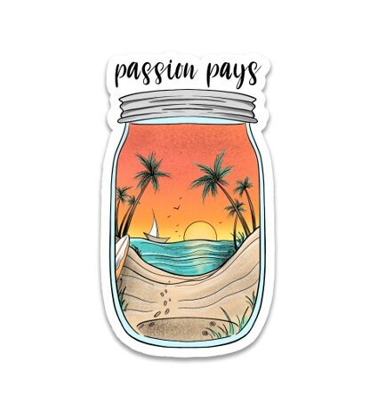 Passion Pays Sticker
