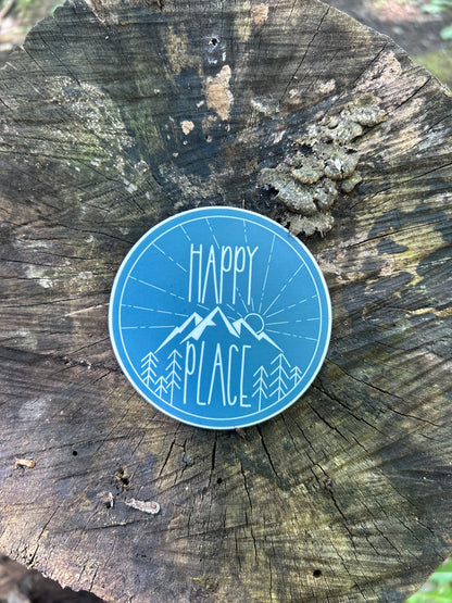 Happy Place Sticker - Blue