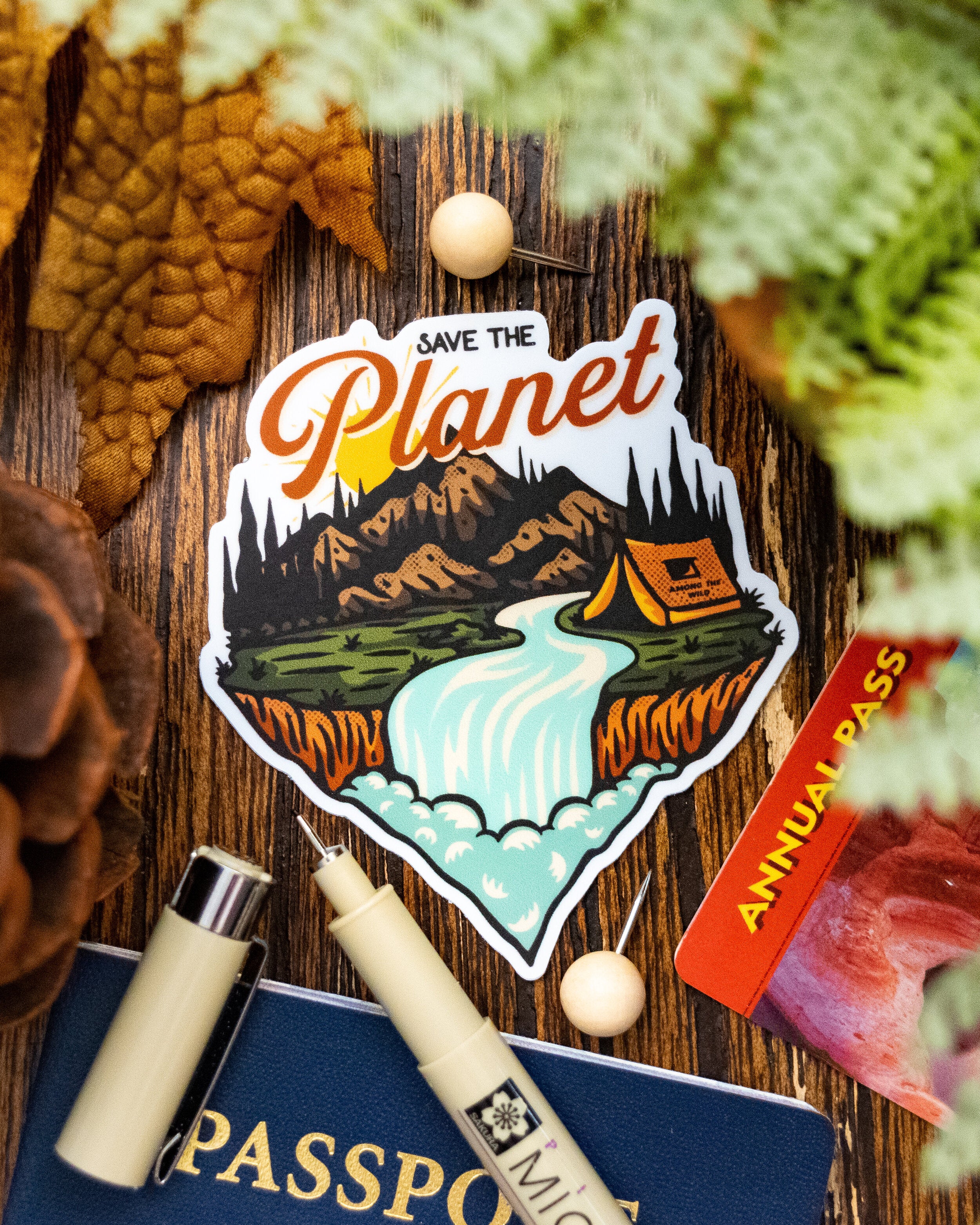 Open/save Sticker Save The Planet Sticker – Among The Wild