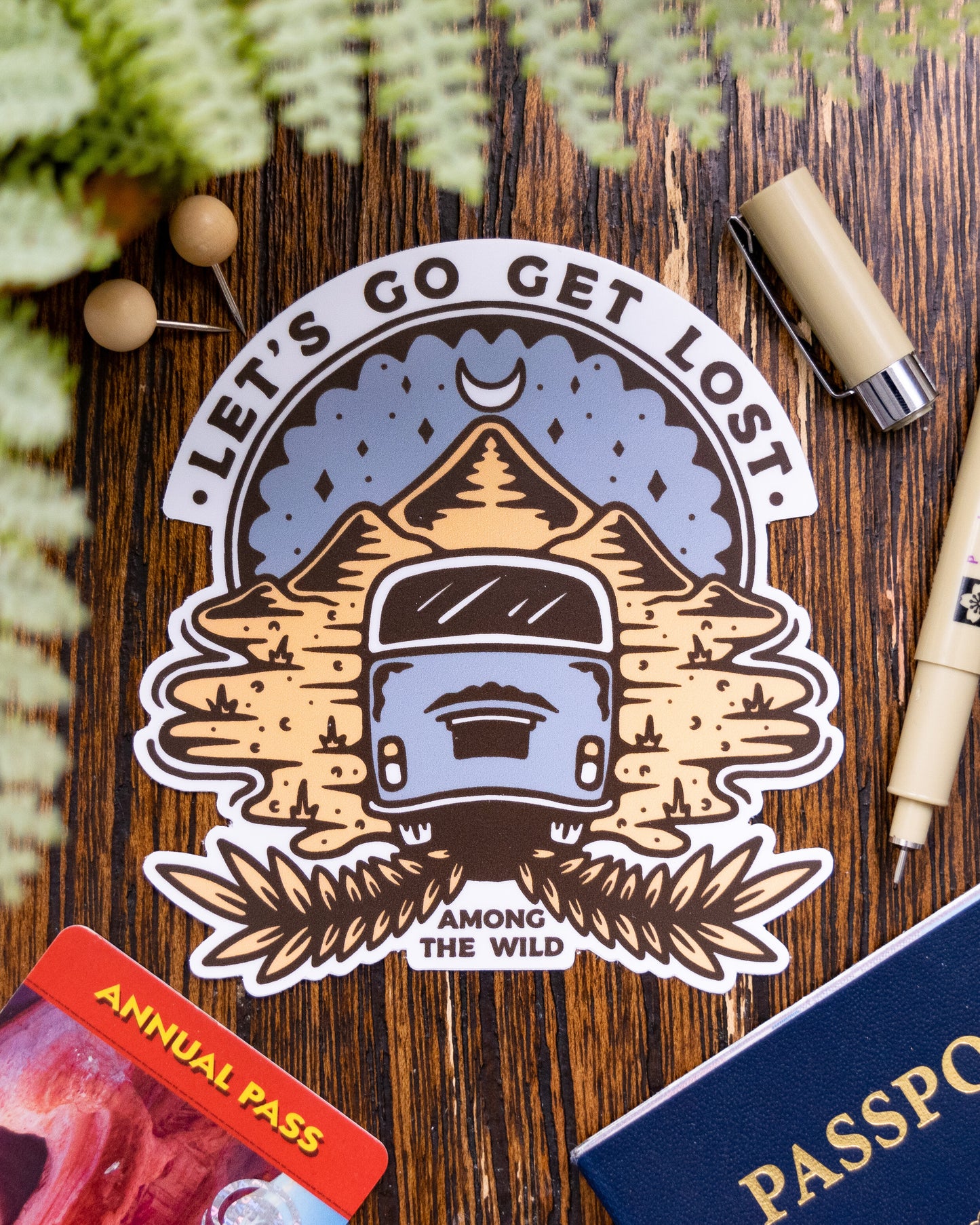 Let's Go Get Lost Sticker – Among The Wild