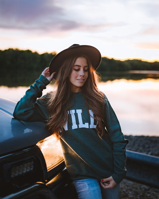 Wild Crewneck - Heather Forest