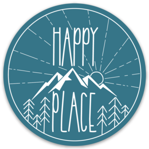 Happy Place Sticker - 3 Pack