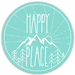 Happy Place Sticker - Teal