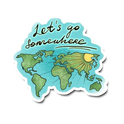 Let's Go Somewhere Sticker