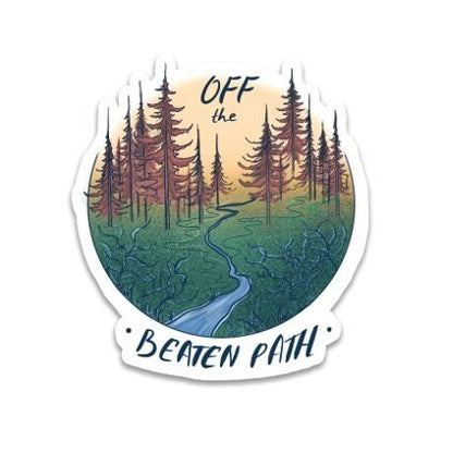 Off The Beaten Path Sticker