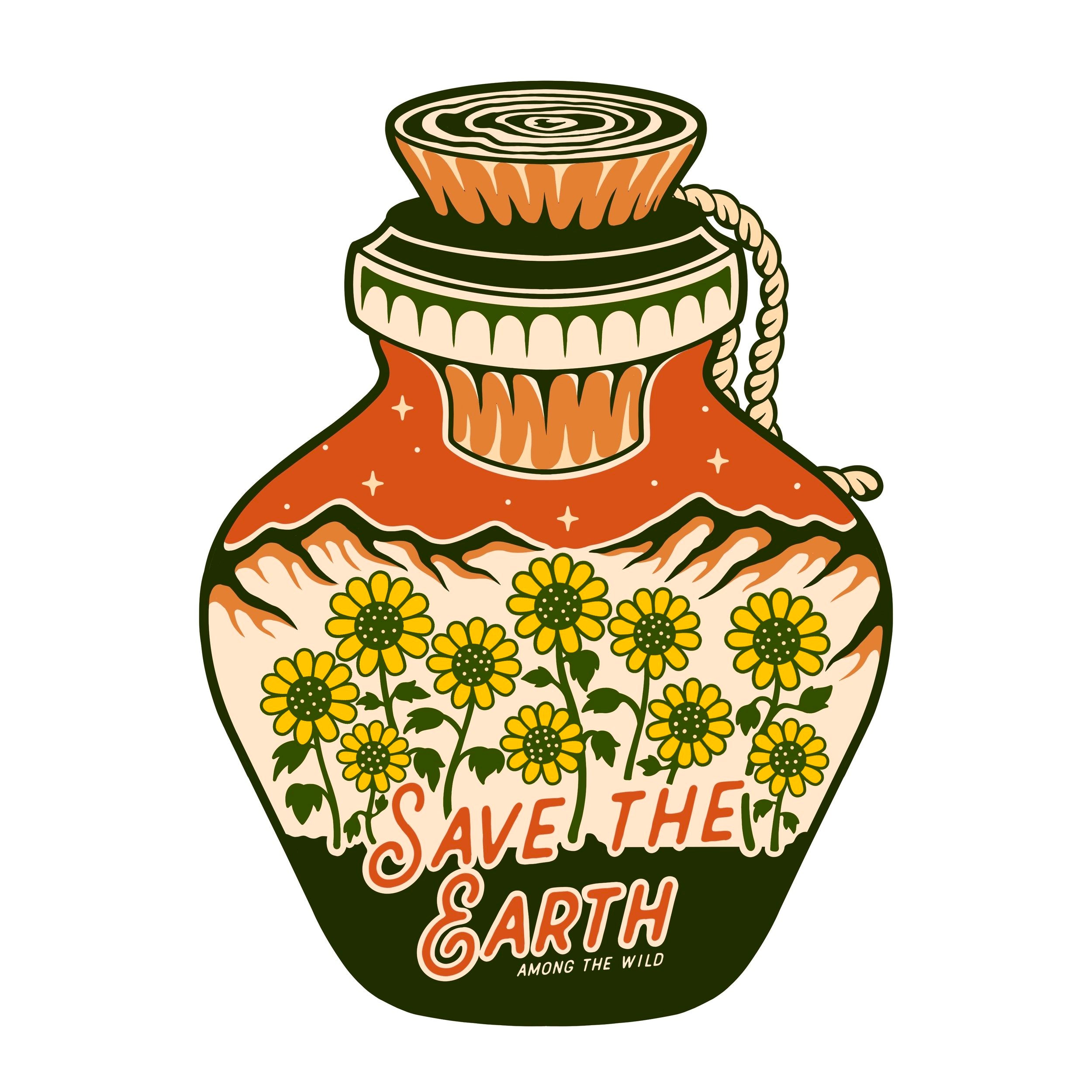 Saveme Earth Sticker Save The Earth Sticker – Among The Wild